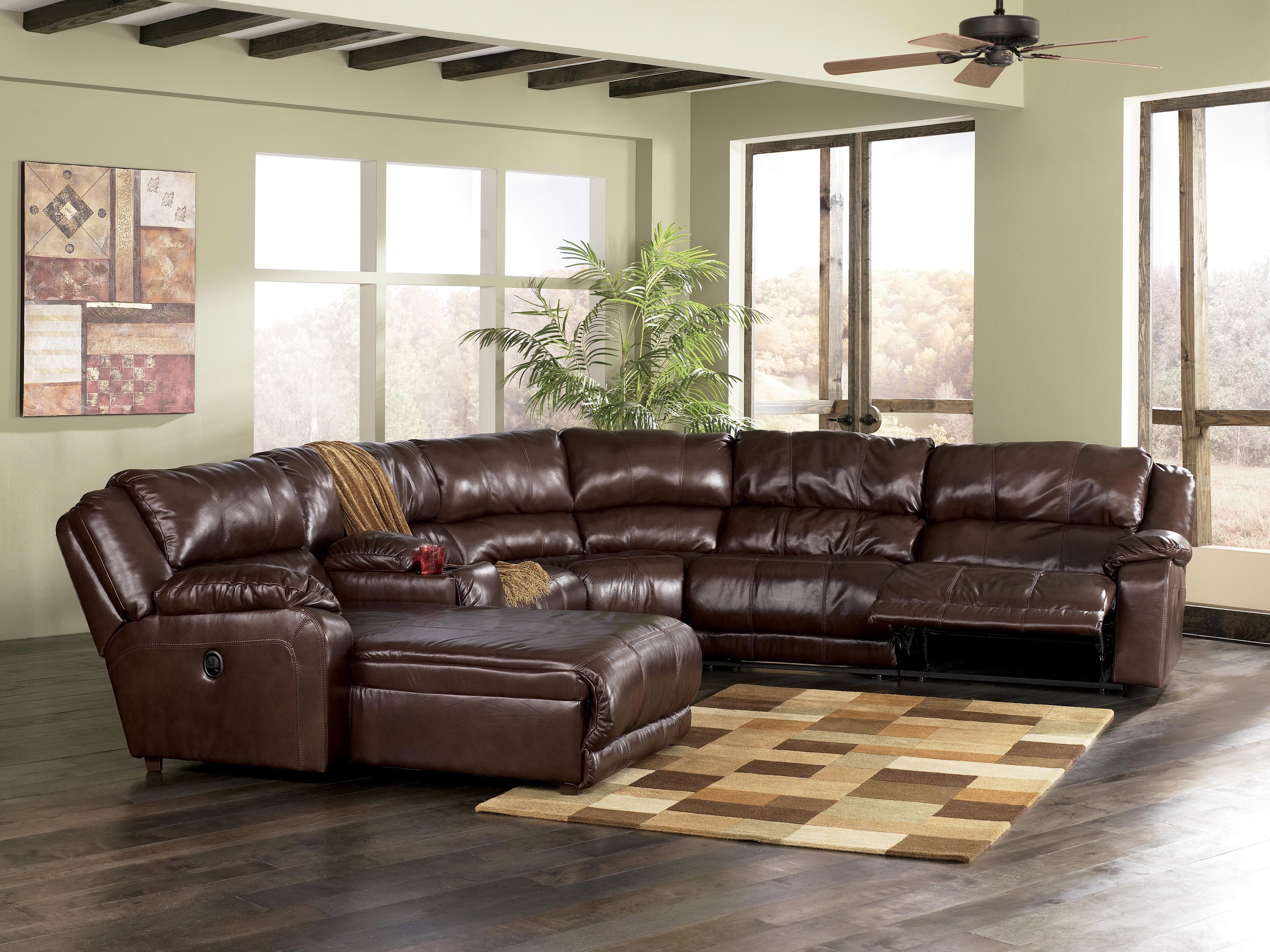 elegant living room ideas decorating with black leather sectionals sofa