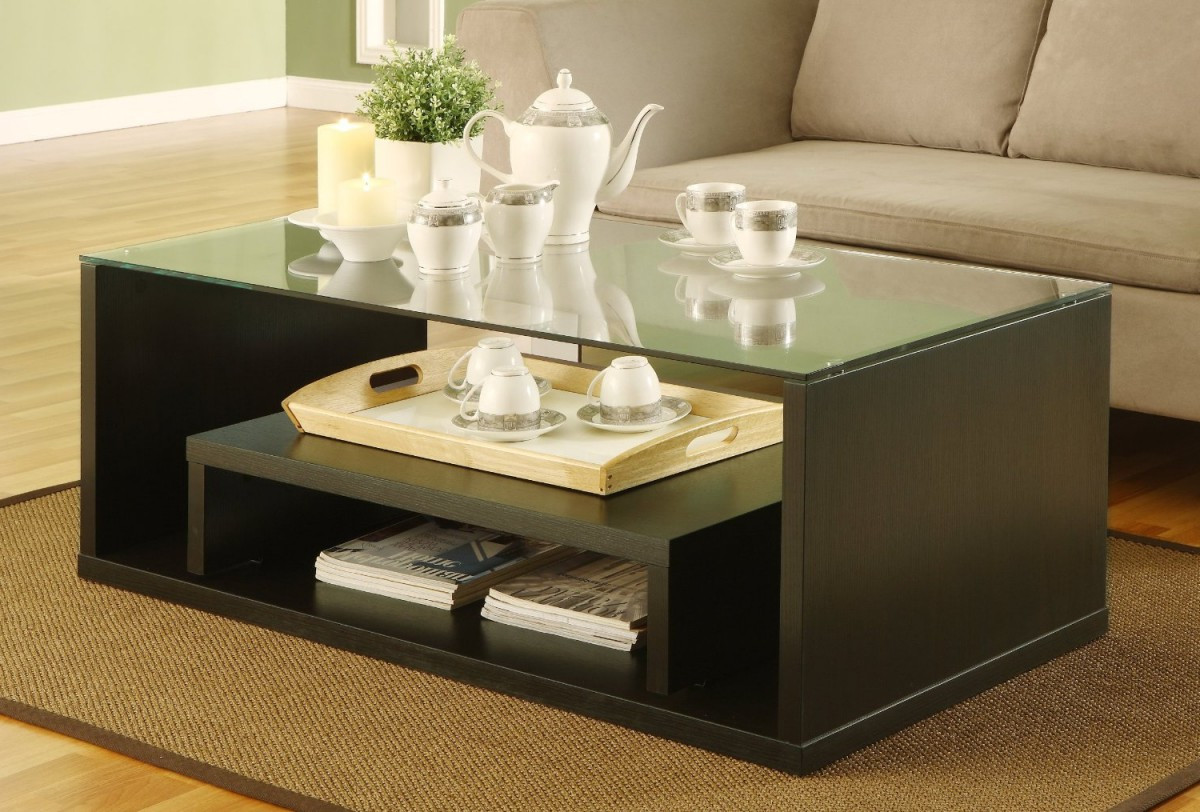 glass middle table for living room