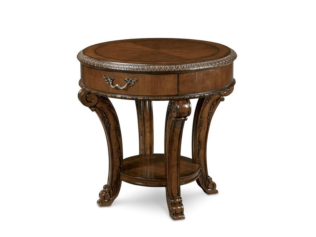 small round living room end tables