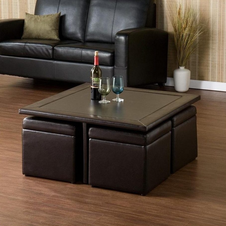 Coffee Table With Pull Out Ottomans | Roy Home Design