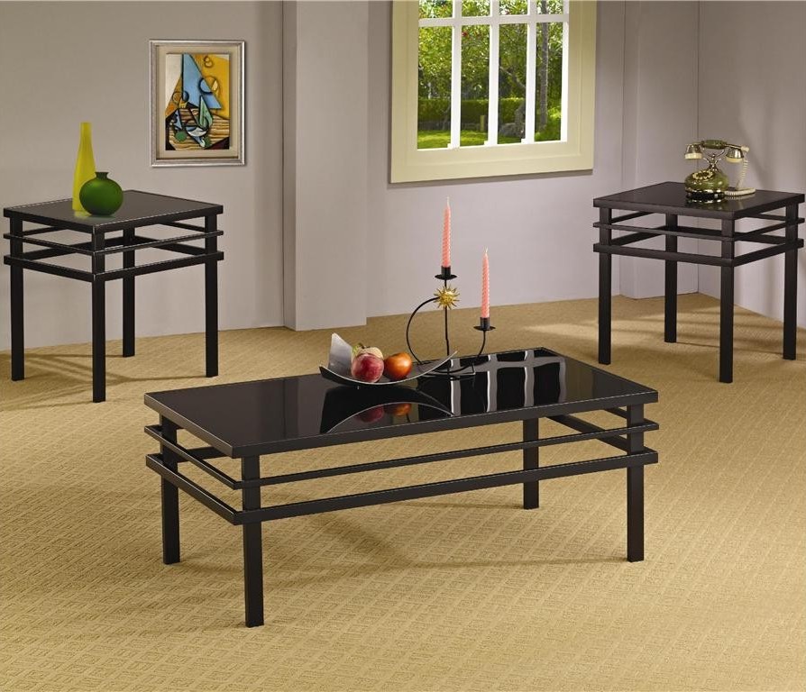 Black Coffee And End Table Sets Furniture | Roy Home Design