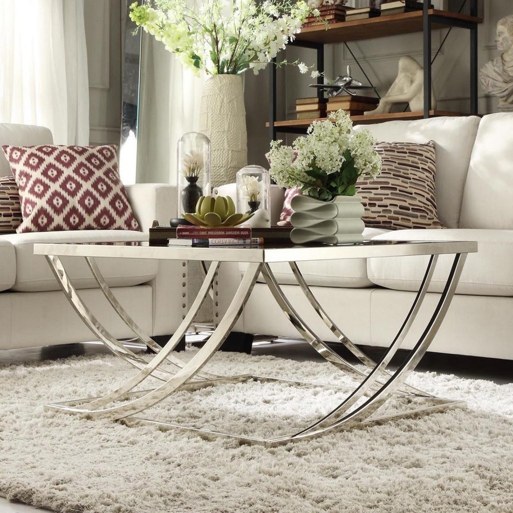 Brushed Nickel Coffee Table Legs Roy Home Design
