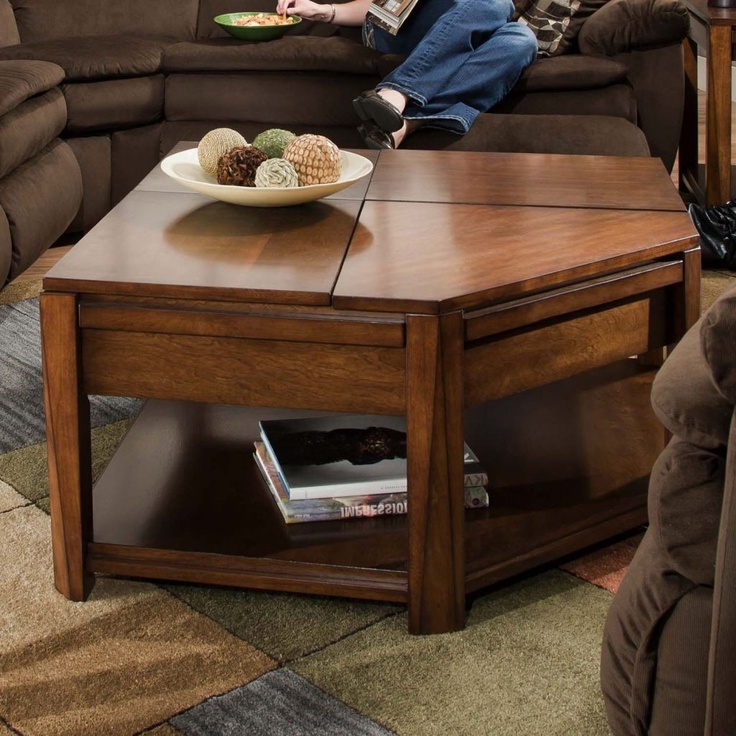 Double Lift Top Coffee Table in Regal Walnut | Roy Home Design