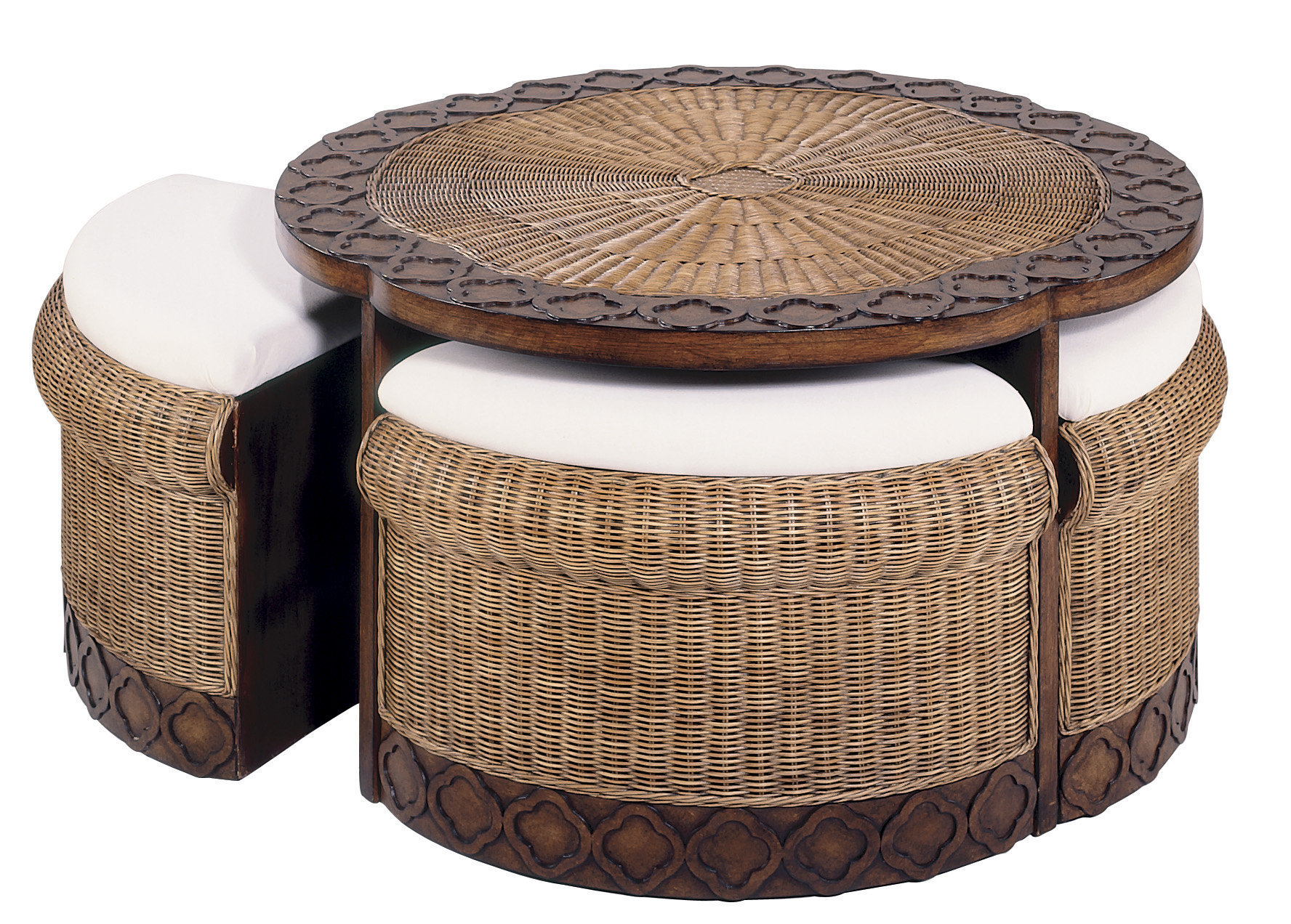 33+ Round Coffee Table Ottomans Underneath Pictures - Inspiration Coffe