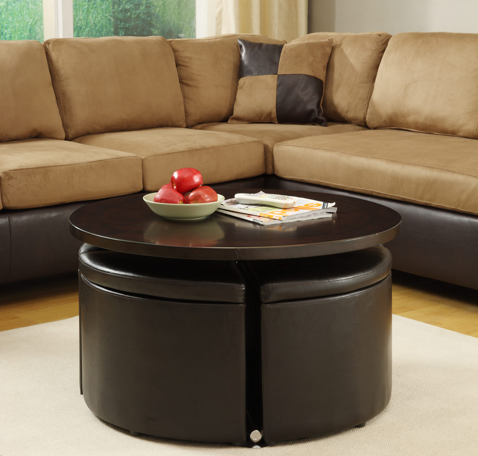 Round Coffee Table With Seats Underneath | Roy Home Design