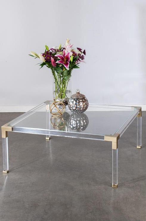 Square Acrylic Coffee Table | Roy Home Design