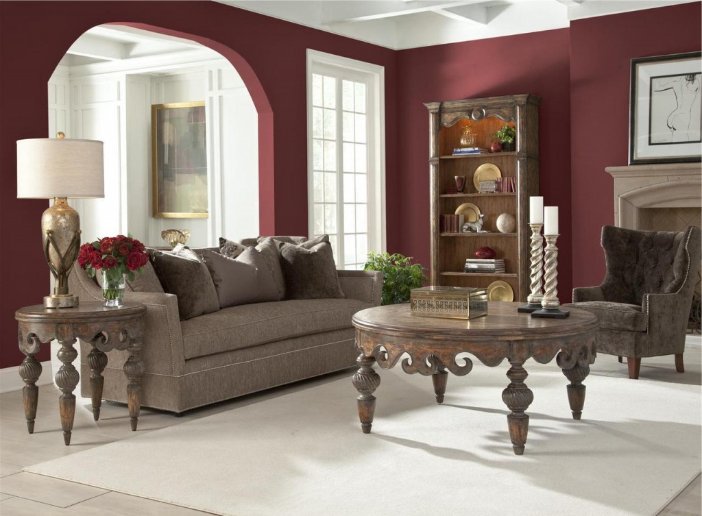burgundy color scheme living room