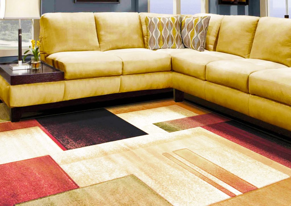 Carpet-tiles-in-living-room-with-cheap-carpet-with-modern-sectional-sofa-with-pattern-square-carpet