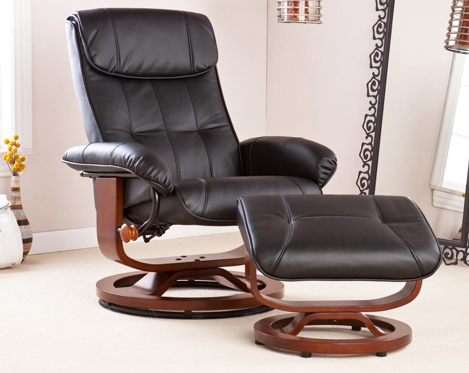 How to Decorate Living Room with Leather Chair Ottoman ...