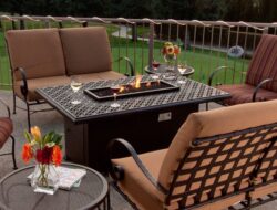 Fire Pit Coffee Table for Outdoor Dining