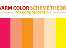 Warm color scheme definition and how to apply for homes decoration color design and ideas color theory, color wheel, and warm color palette