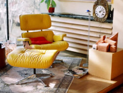 How to Decorate Living Room with Leather Chair Ottoman