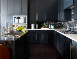 Custom Black Kitchen Cabinets