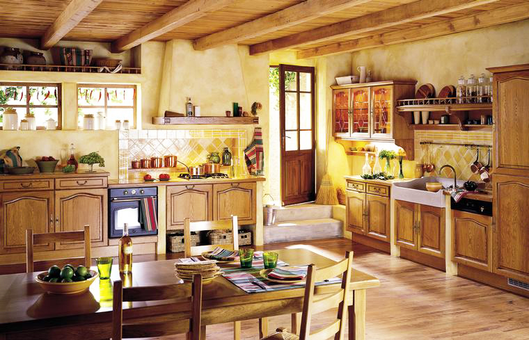 country-kitchen-designs-ideas-with-wooden-beam-ceiling-ideas-for-traditional-kitchen-remodeling-ideas-also-wooden-kitchen-cabinet-designs