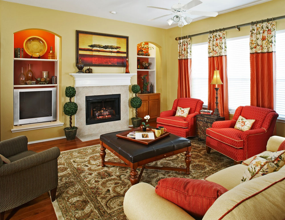 Red And Green Decorating Living Room Elle Decor