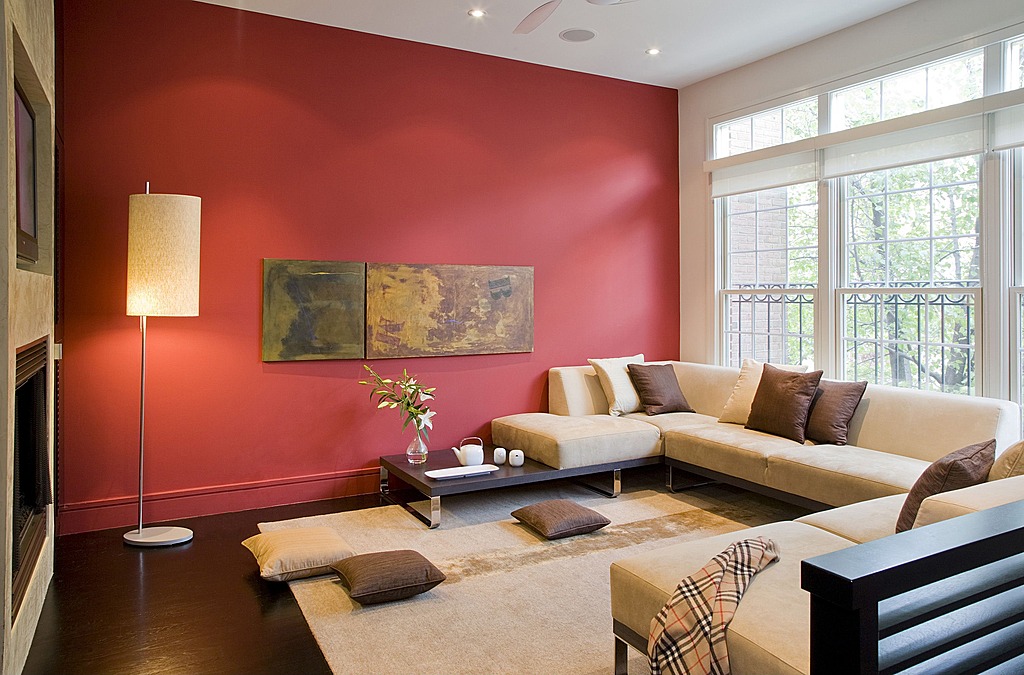 beige and red living room ideas