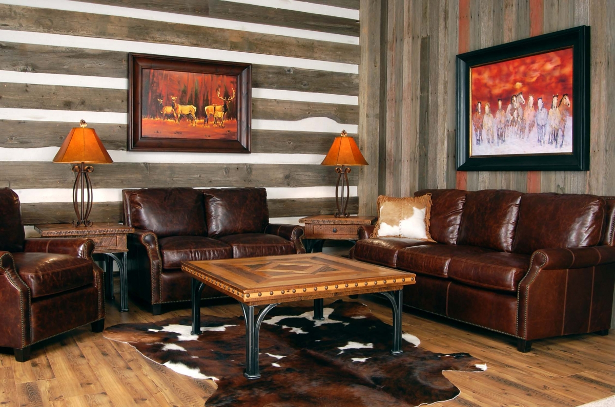 awesome home decor western living room ideas with leather brown sofas and wooden coffee tables