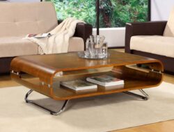 Chrome And Wood Coffee Table Furniture