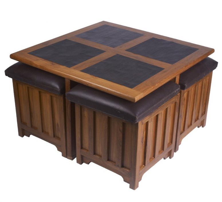 Coffee Table With Chairs Underneath