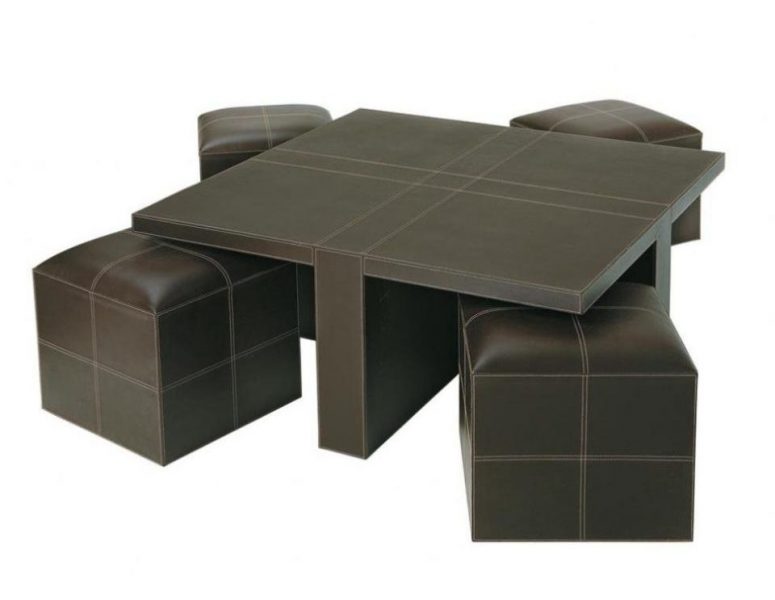 Coffee Table With Chairs Underneath