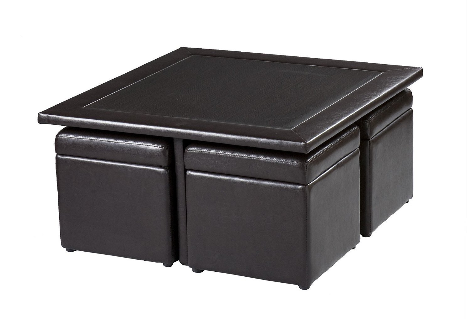 coffee table with pull out ottomans 03
