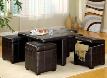 coffee table with pull out ottomans 19