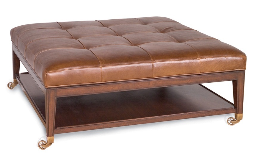 coffee tables under $200 with tufted leather