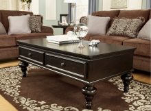 dark wood coffee table set 19