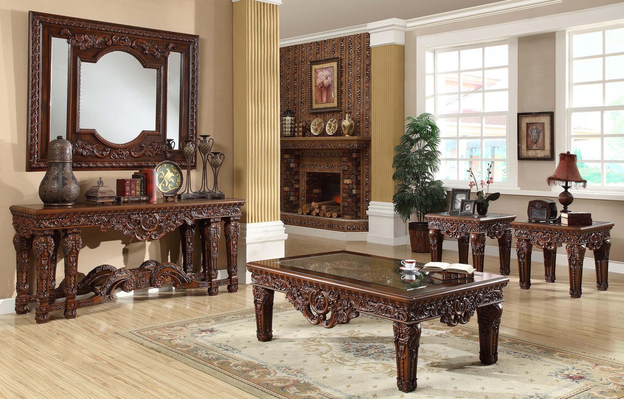mirrored coffee table set 16