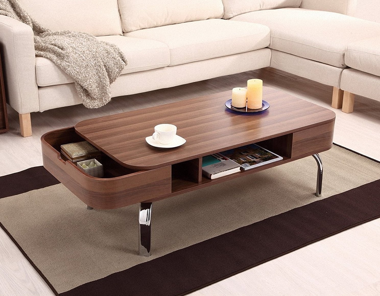 rotating living room table modern