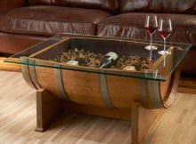 wooden barrel coffee table 25