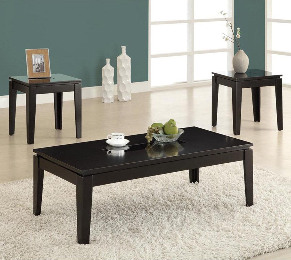 Black Coffee And End Table Sets Furniture | Roy Home Design