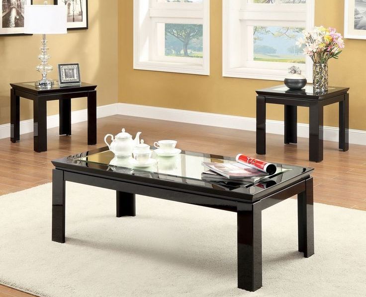 Black Coffee And End Table Sets Furniture | Roy Home Design