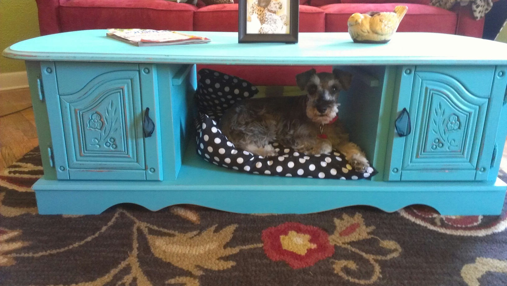 coffee table dog bed 17