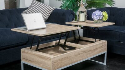 Double Lift Top Coffee Table in Regal Walnut