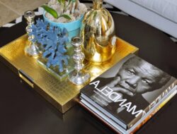 Gold Coffee Table Tray Decor