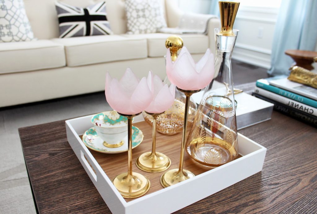 Gold Coffee Table Tray Decor