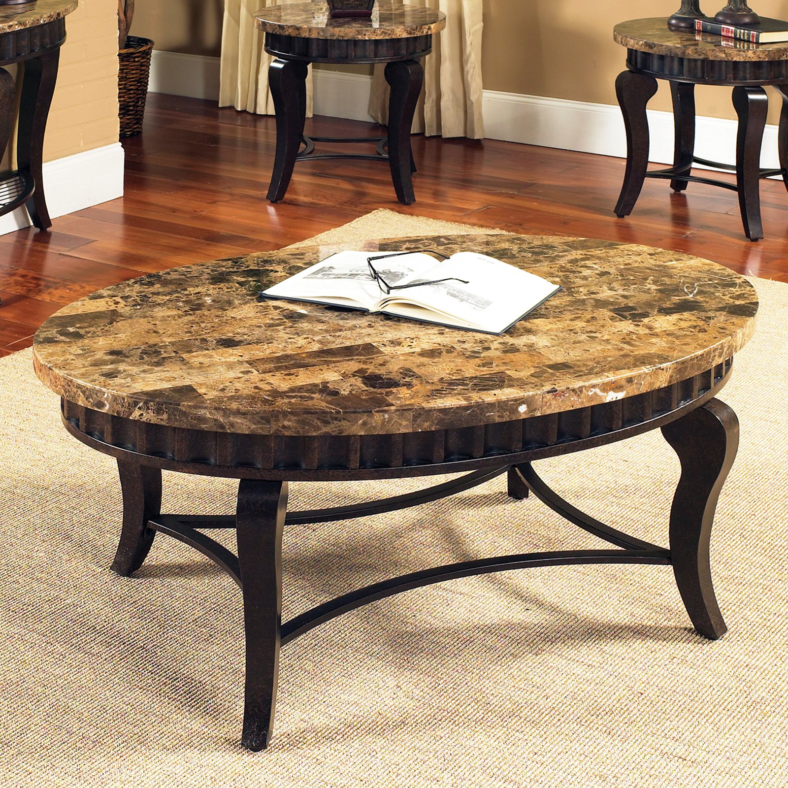 oval coffee table sets 21
