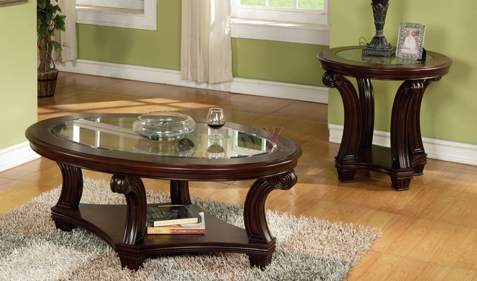 oval living room coffee table