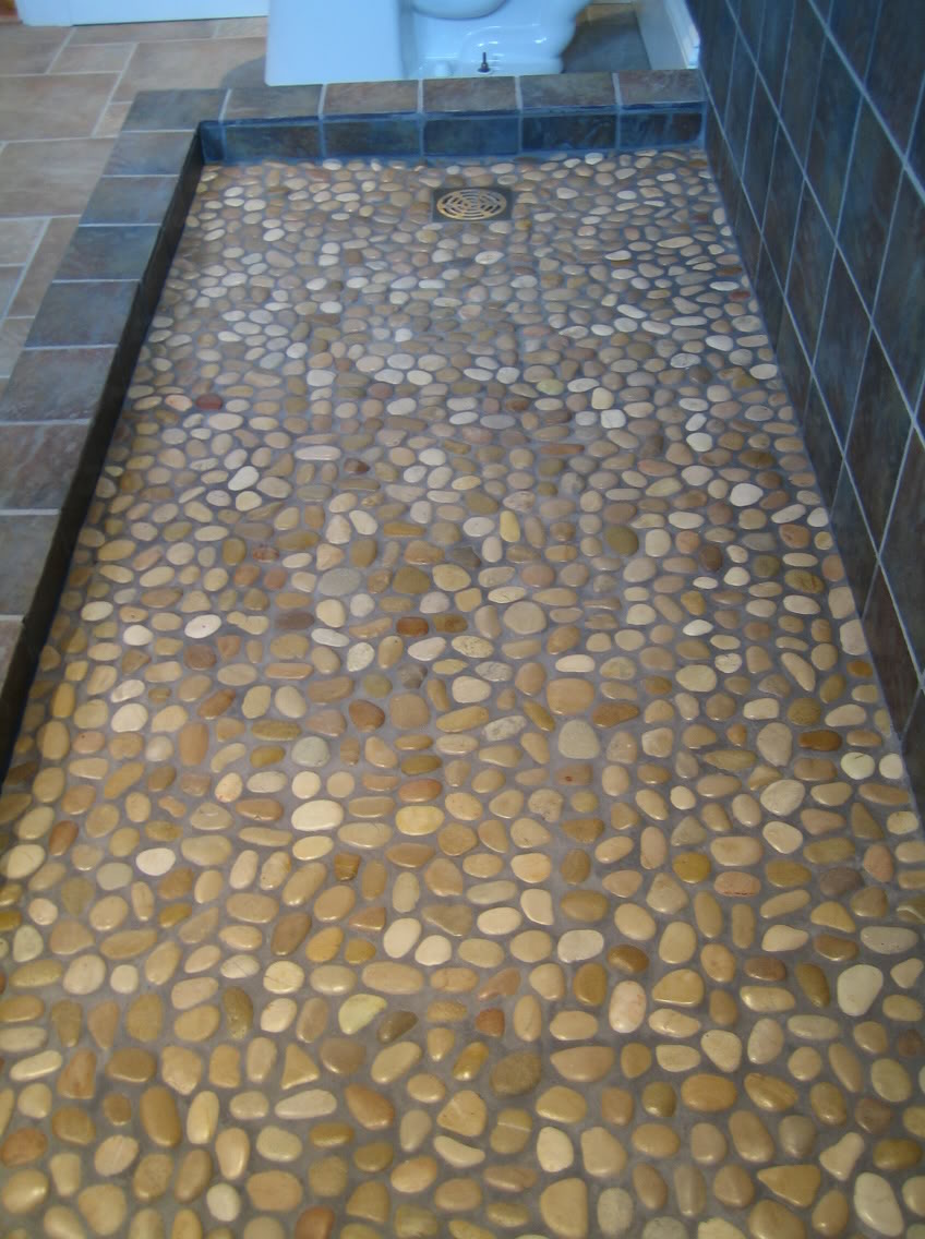 Riverstone Shower Floor in Mid Century Style | Roy Home Design