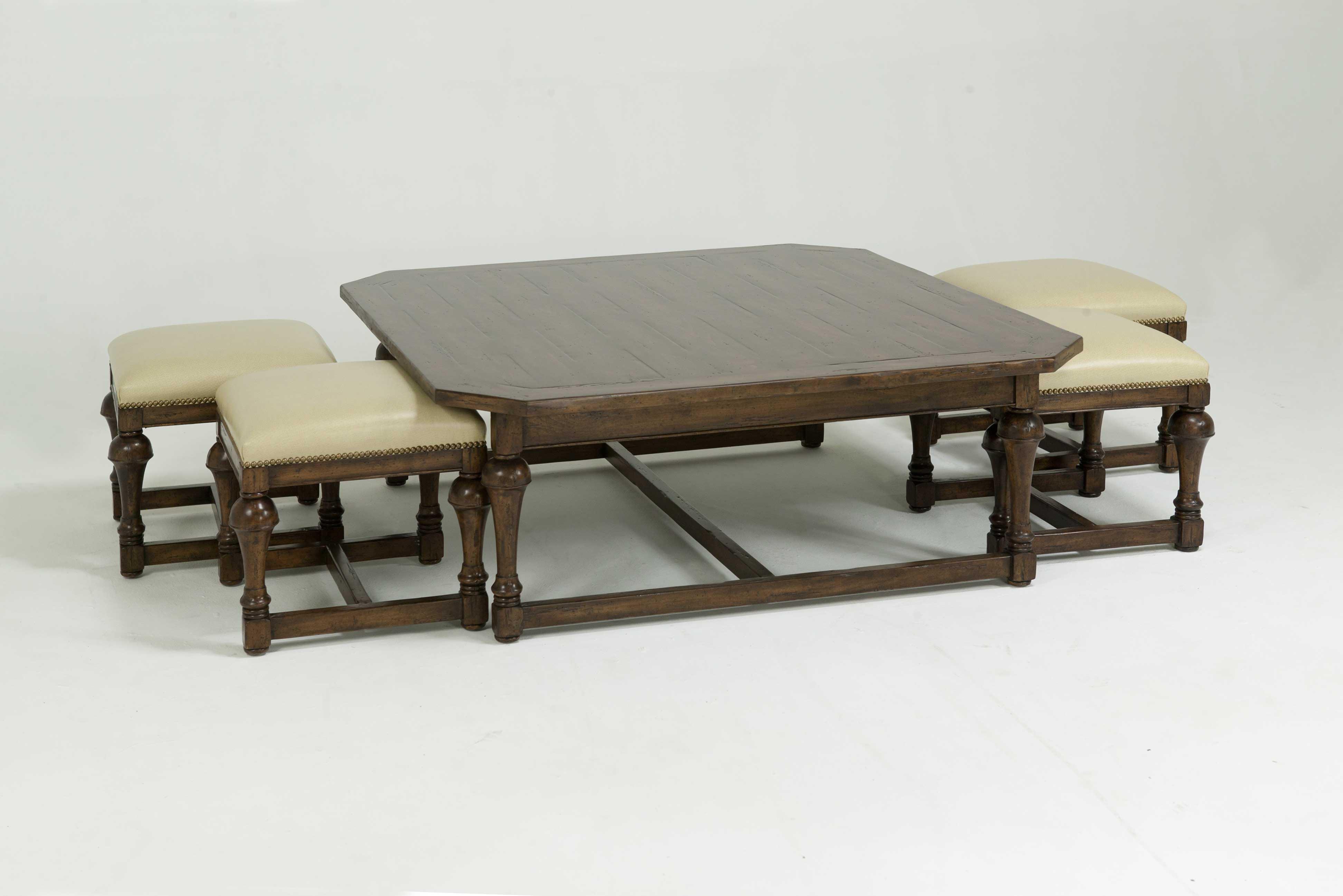 round coffee table with seats 05