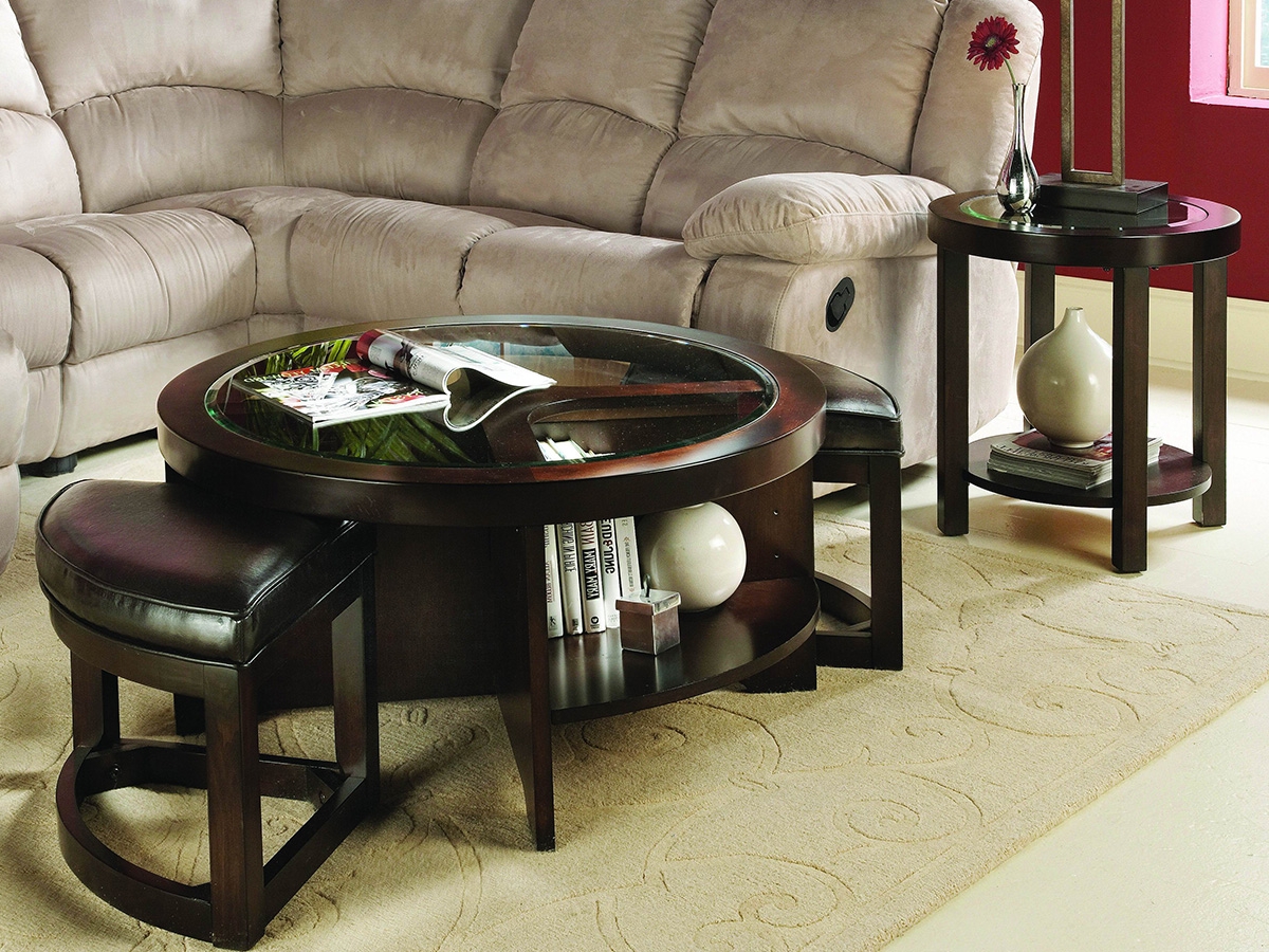 round coffee table with seats 10