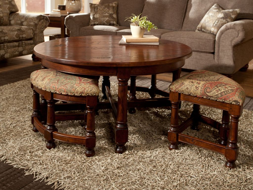 round coffee table with seats 16