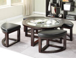 Round Coffee Table With Seats Underneath