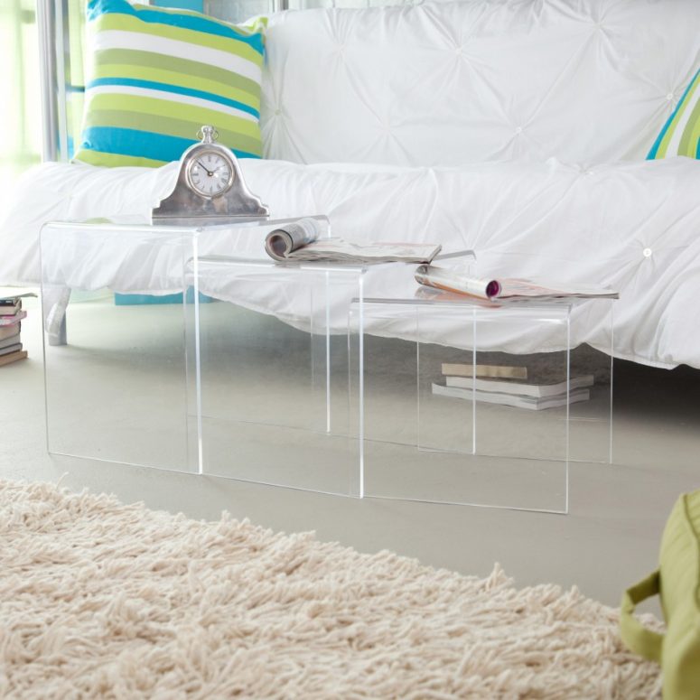 Square Acrylic Coffee Table