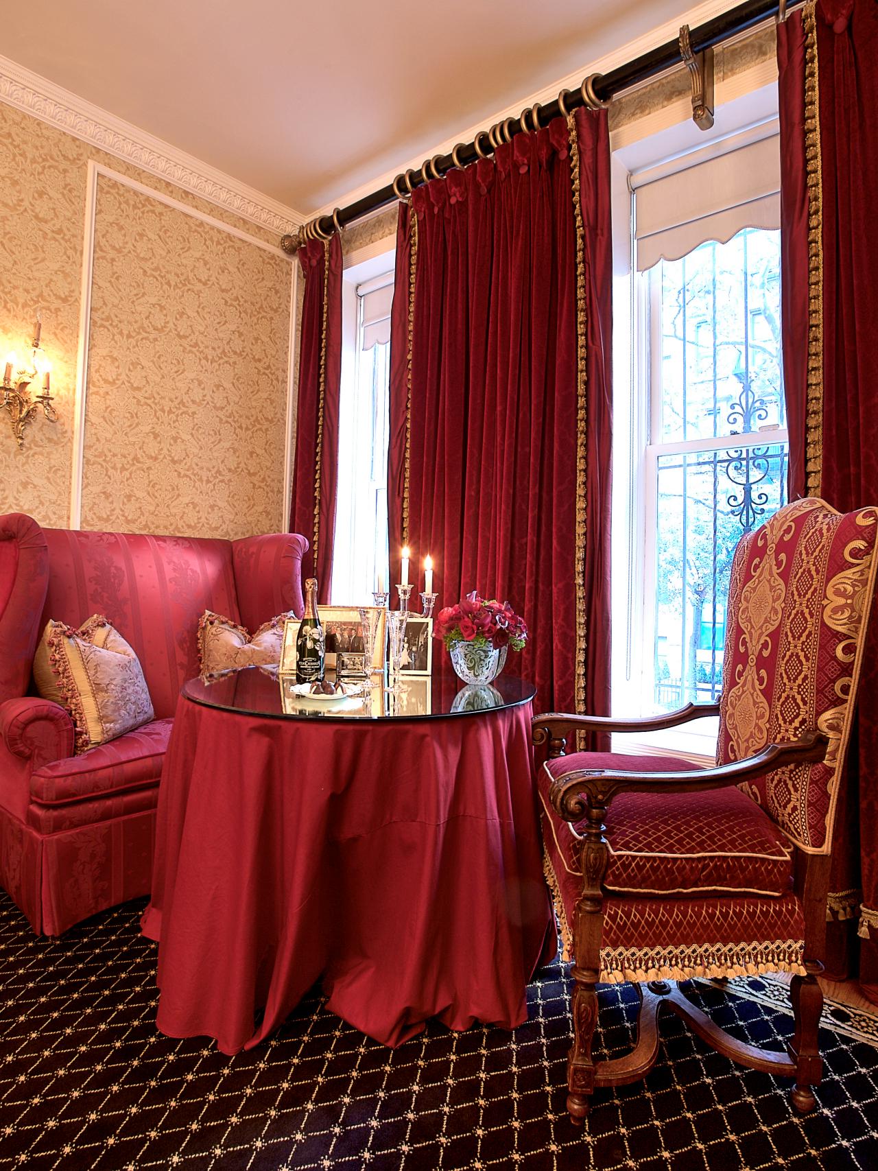 Burgundy Curtains for Living Room