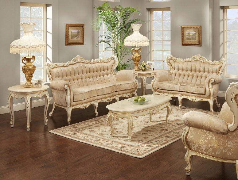 7 Seat French Style Furniture For Living Room