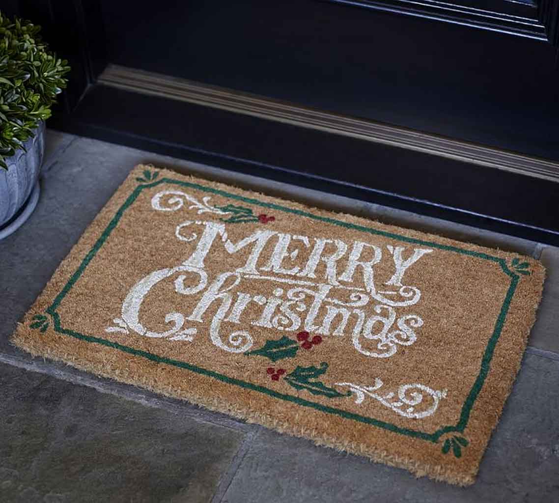 How To DIY Personalized Coir Christmas Door Mats And Show Your Joy! | Roy Home Design