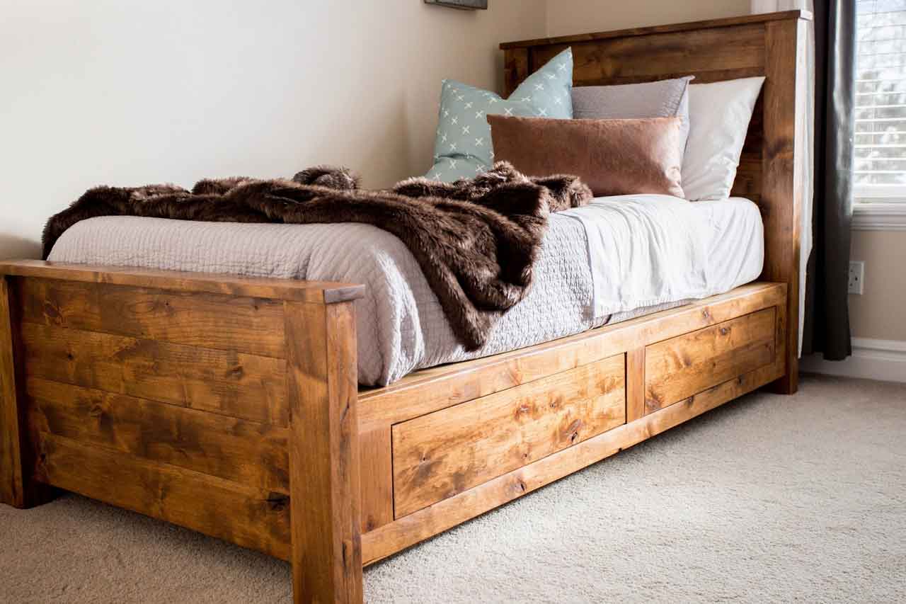 Get to Know How to Build Easy DIY Twin Bed Frame with Storages