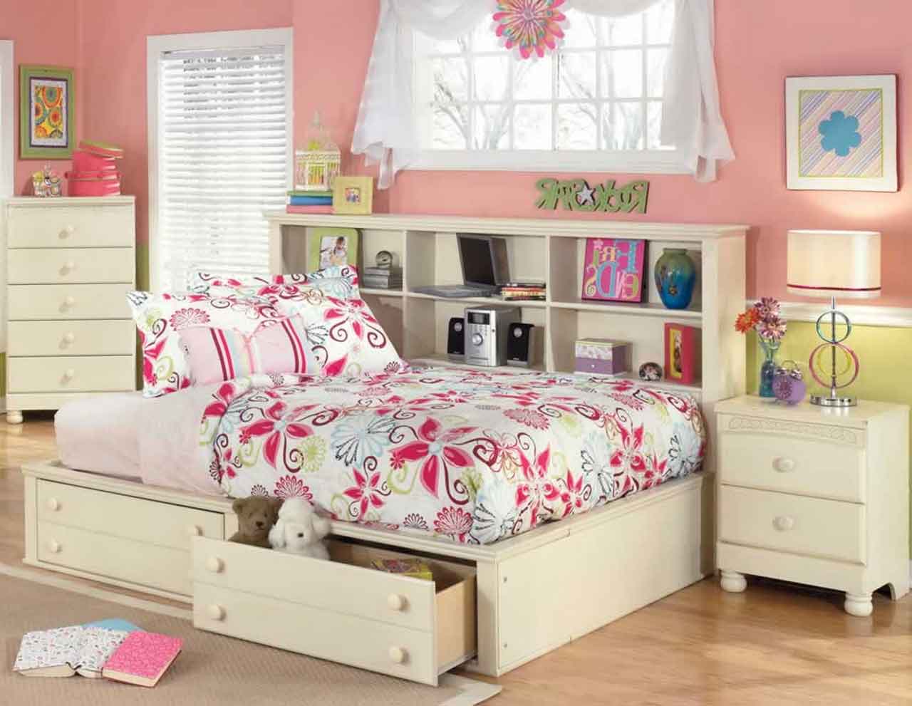 5 Beauty And Functional Girls Twin Bed With Storage Design Inspirations | Roy Home Design